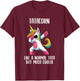 Unicorn Indian Tata Girl Birthday Party Apparel TataCorn T-Shirt - T-Shirt | Maroon