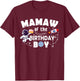Mamaw Of The Birthday Astronaut Boy Space Theme T-Shirt - T-Shirt | Maroon