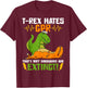 T-Rex Hates CPR That's Why Dinosaurs Are Extinct Funny Nurse T-Shirt - T-Shirt | Maroon