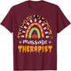 Massage Therapist Leopard Rainbow Halloween Costume T-Shirt - T-Shirt | Maroon