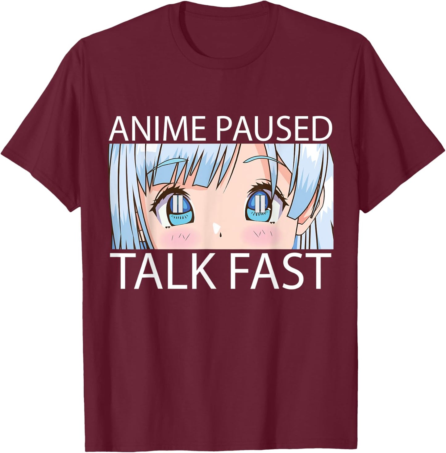 Anime Art Women Teen Girls Anime Merch Anime Lovers T-Shirt - T-Shirt | Maroon