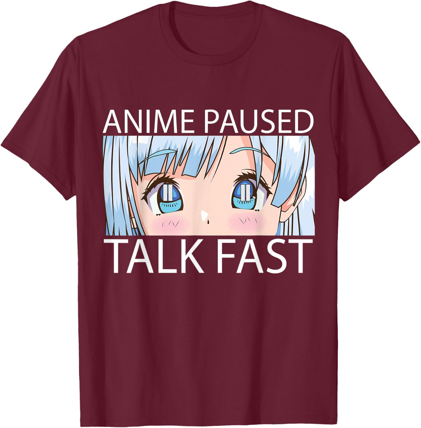 Anime Art Women Teen Girls Anime Merch Anime Lovers T-Shirt - T-Shirt | Maroon