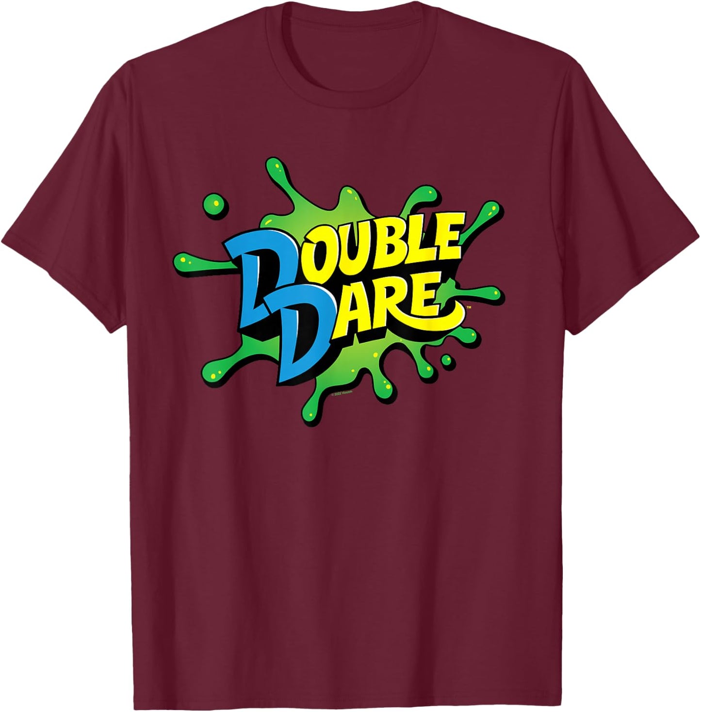 Double Dare Splat Stacked Logo T-Shirt - T-Shirt | Maroon