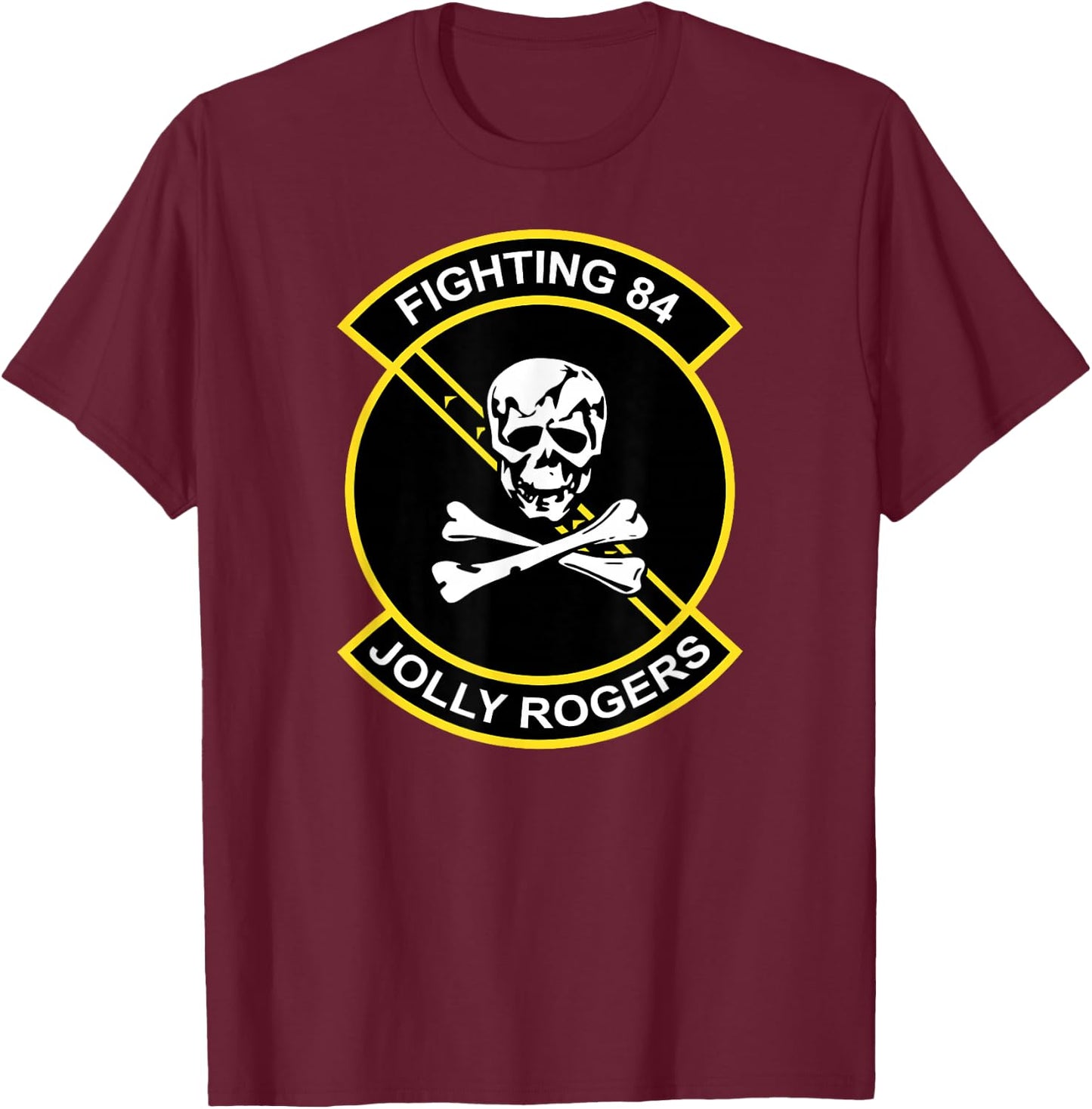 Fighting 84 Jolly Rogers T-Shirt - T-Shirt | Maroon
