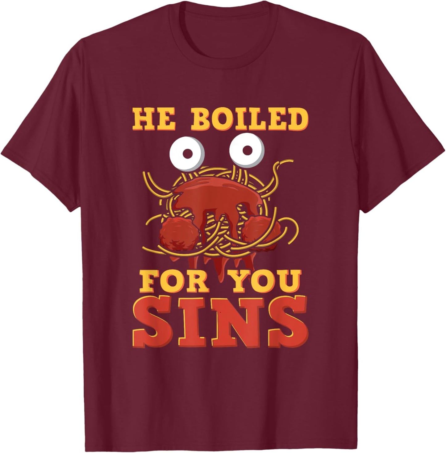flying spaghetti monster - FSM T-Shirt - T-Shirt | Maroon