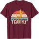 Reptile Lizard Gifts & Crested Gecko Shirts I Can Fly Retro Crested Gecko Black -Adults Small Classic Fit Short Sleeve Cotton 60% Polyester 40% T-Shirt - T-Shirt | Maroon