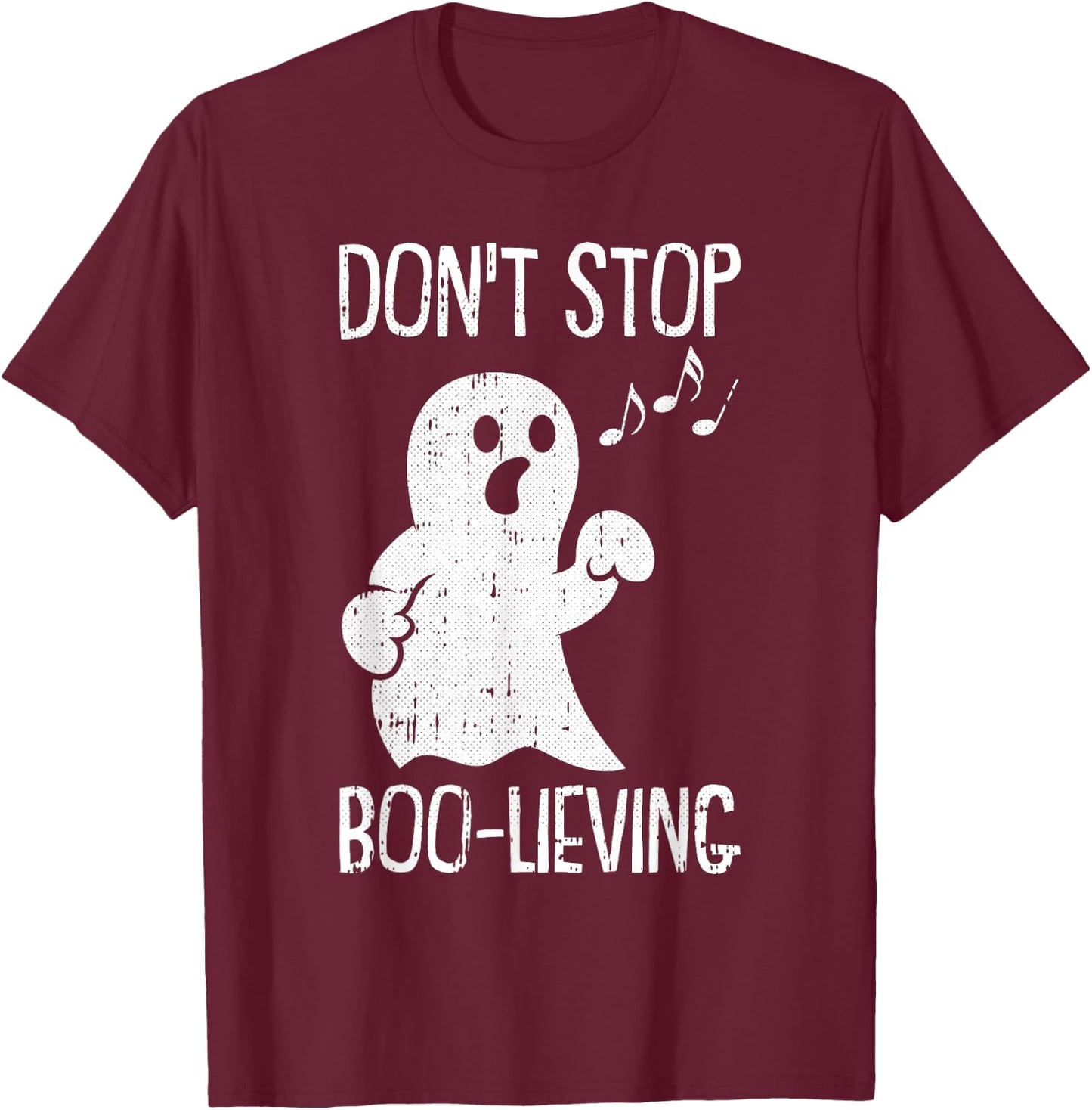 Ghost Boo Lazy Halloween Costume Funny Pun Ghoul Spirit T-Shirt - T-Shirt | Maroon