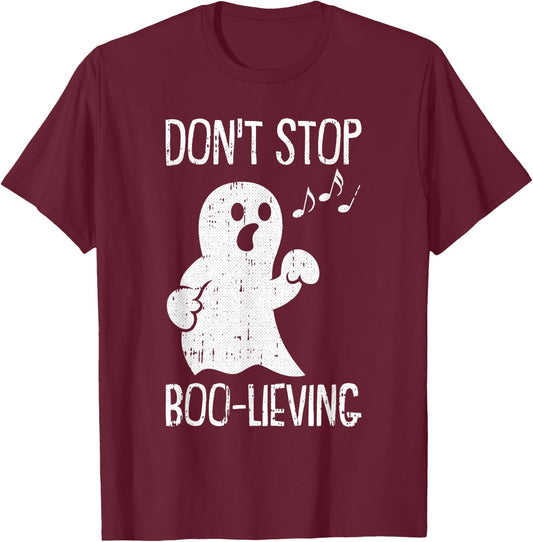 Ghost Boo Lazy Halloween Costume Funny Pun Ghoul Spirit T-Shirt - T-Shirt | Maroon