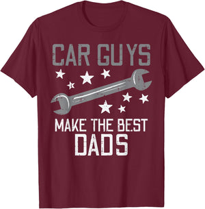 Car Guys Make The Best Dads Auto Mechanic Daddy Papa Men T-Shirt - T-Shirt | Maroon