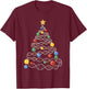 DNA Christmas Tree Funny Science Puns Christmas Teacher T-Shirt - T-Shirt | Maroon
