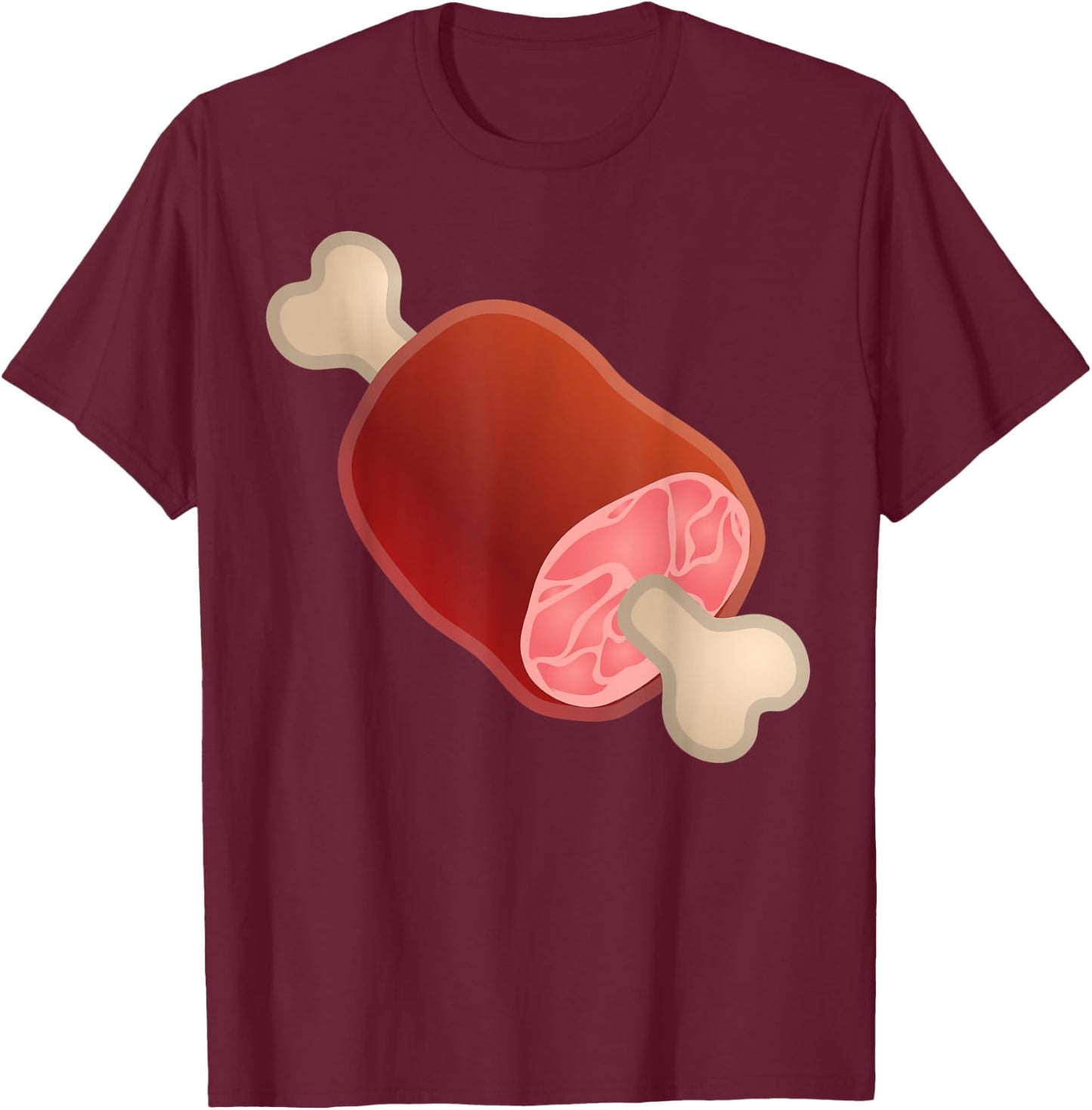 Meat on Bone Costume T-Shirt - T-Shirt | Maroon