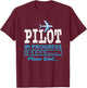 Airport Aeroplane Gift Future Pilot T-Shirt - T-Shirt | Maroon
