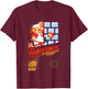 Super Mario Dashin Action Graphic , Classic Fit, , Black T-Shirt - T-Shirt | Maroon