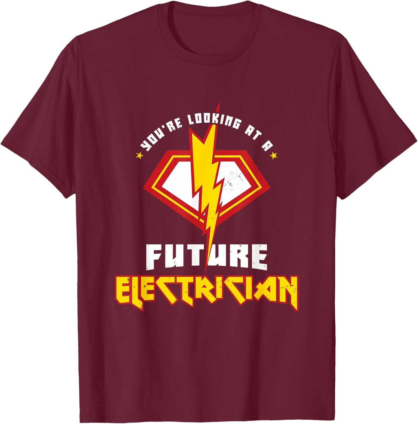 Future Electrician Electrical Engineer Lineman Kids Son T-Shirt - T-Shirt | Maroon