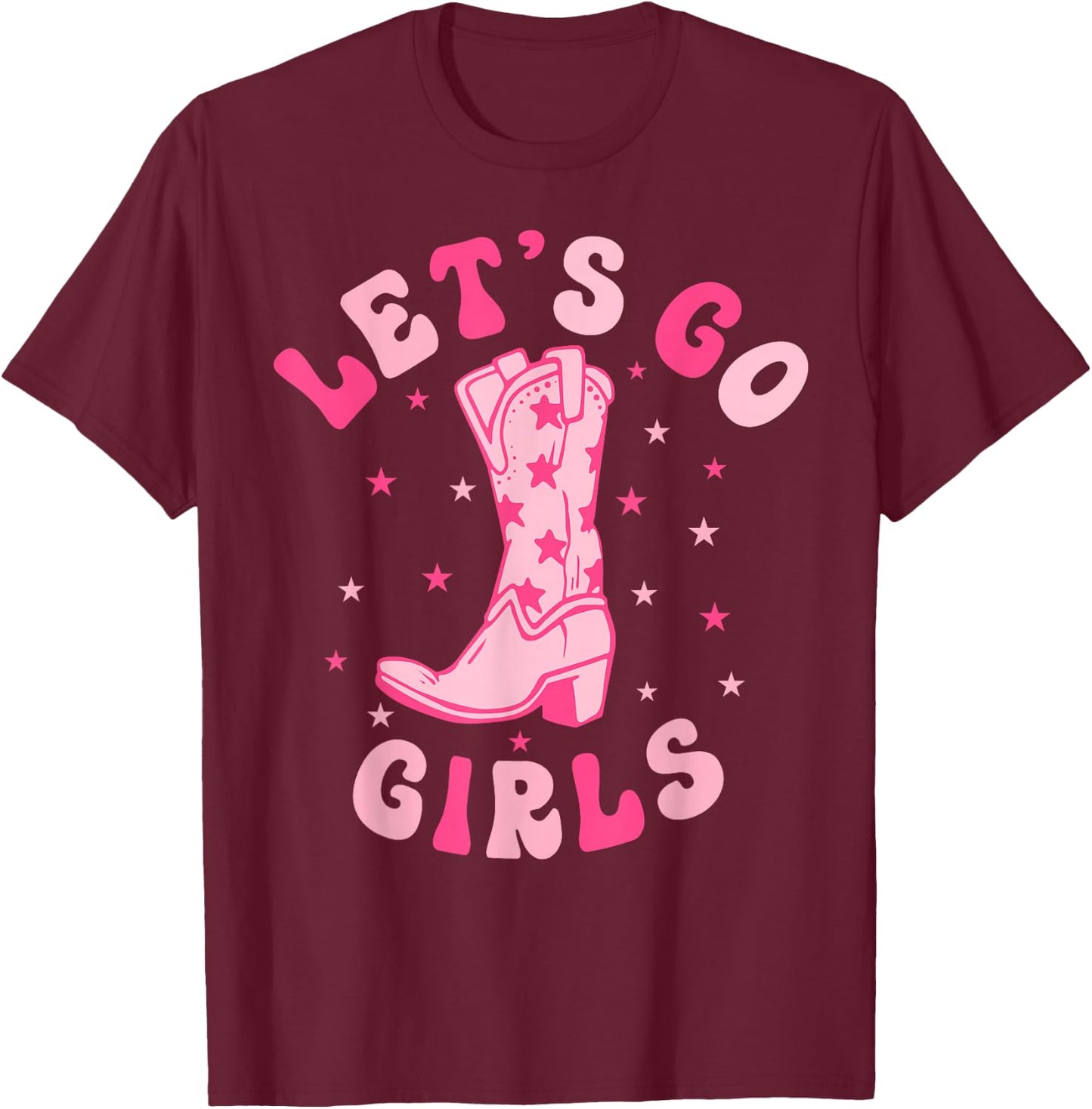 Let's Go Girls Man I Feel Like A Bride Retro Bachelorette T-Shirt - T-Shirt | Maroon