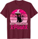 In October We Wear Pink Cat Breast Cancer Halloween T-Shirt - T-Shirt | Maroon