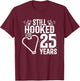Married 25 Years - Fishing Couple - 25th Wedding Anniversary T-Shirt - T-Shirt | Maroon