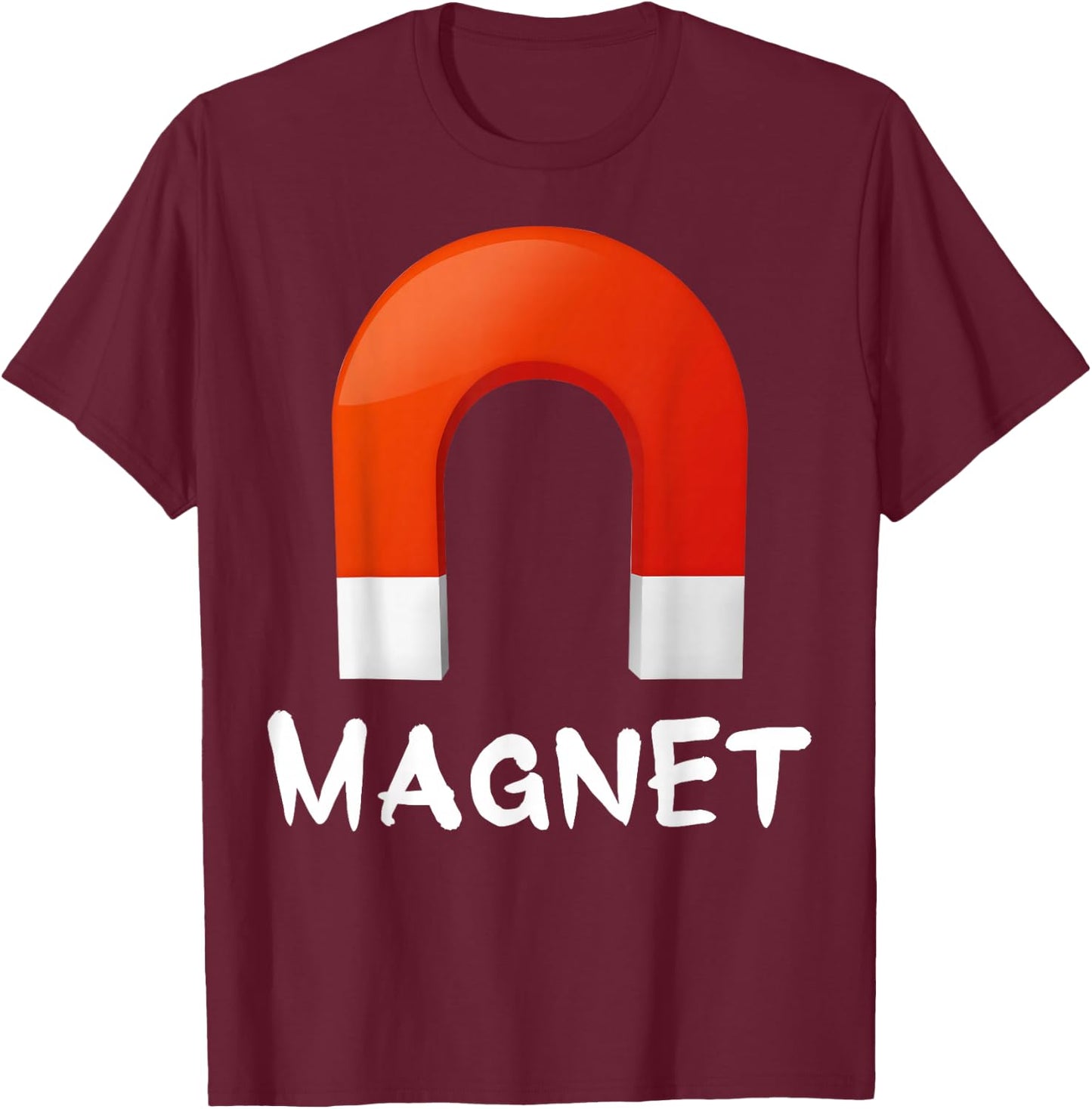 Magnet Halloween Costumes Shirt Matching For Couples T-Shirt - T-Shirt | Maroon