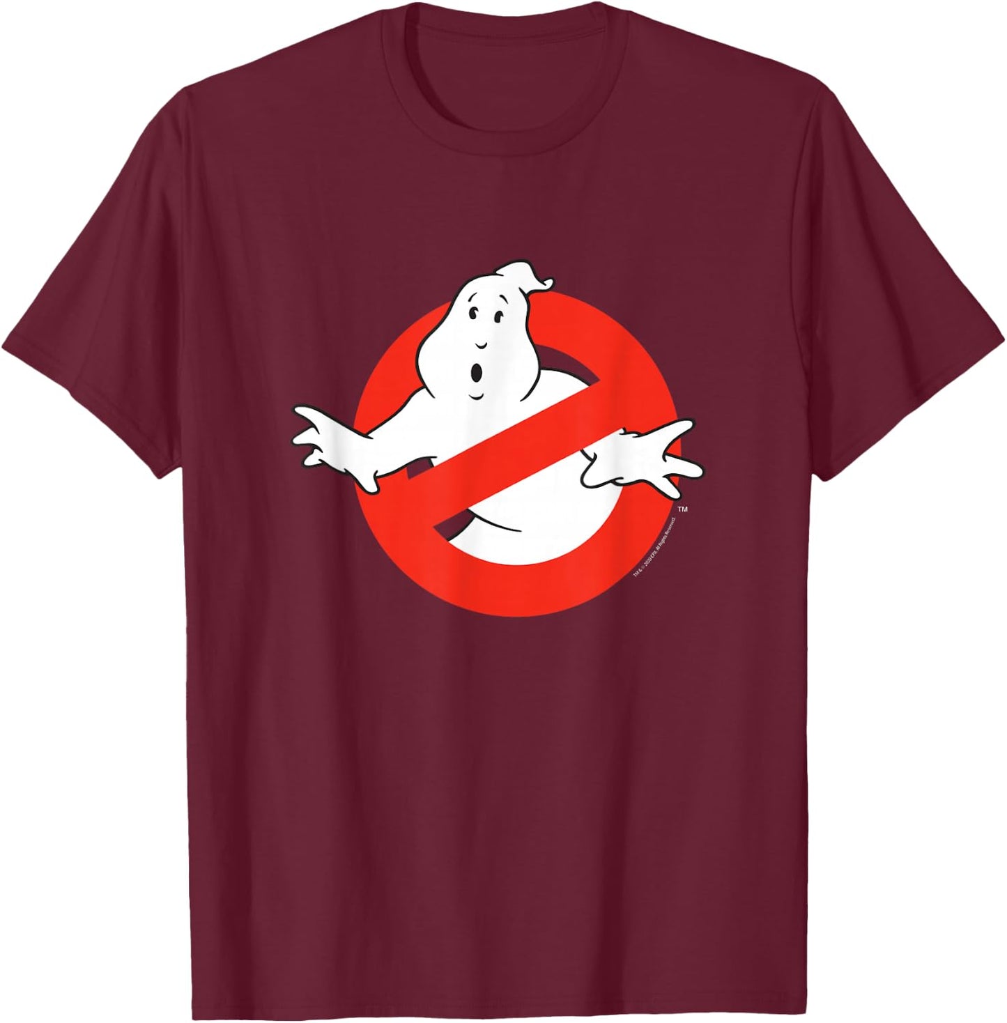 Ghostbusters Original No Ghost Logo Funny Retro Movie T-Shirt - T-Shirt | Maroon