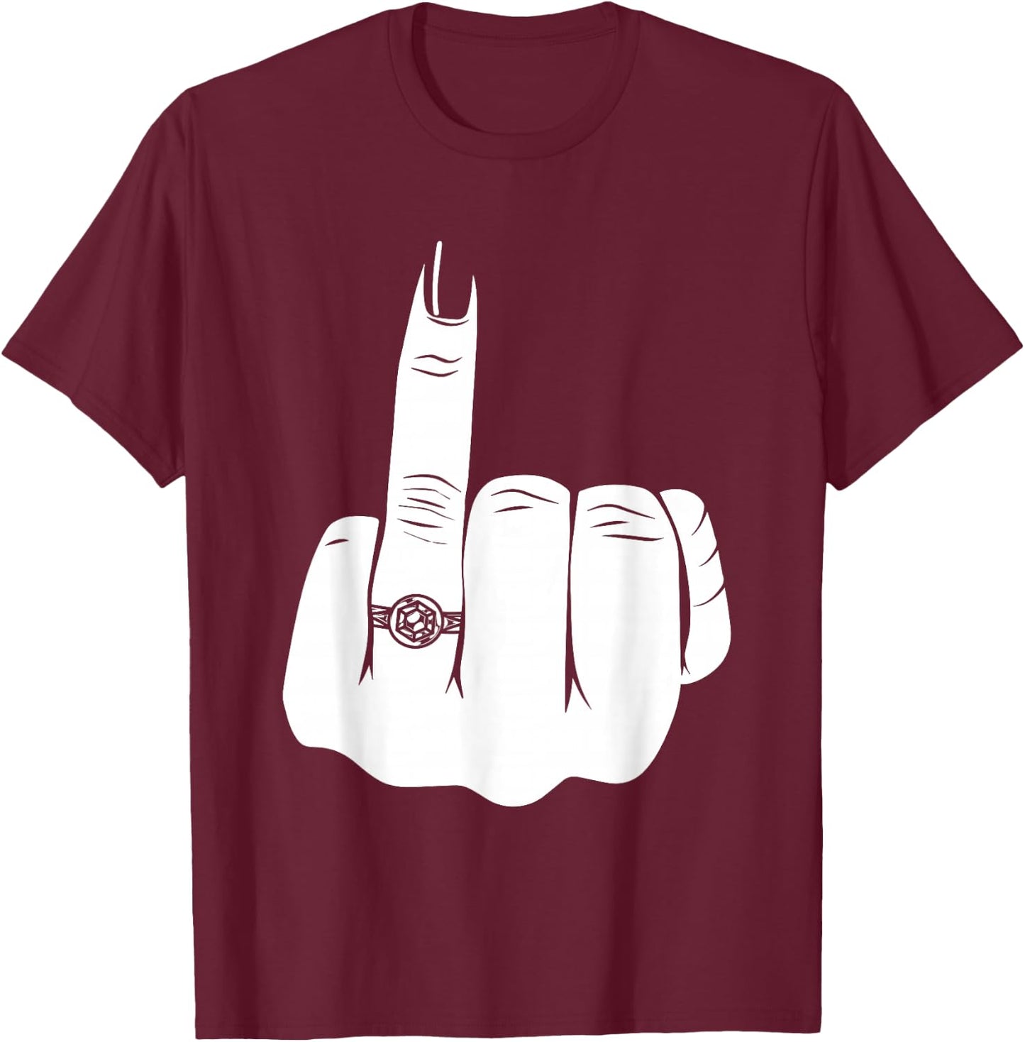 Got Engaged - Engagement Ring Finger T-Shirt - T-Shirt | Maroon