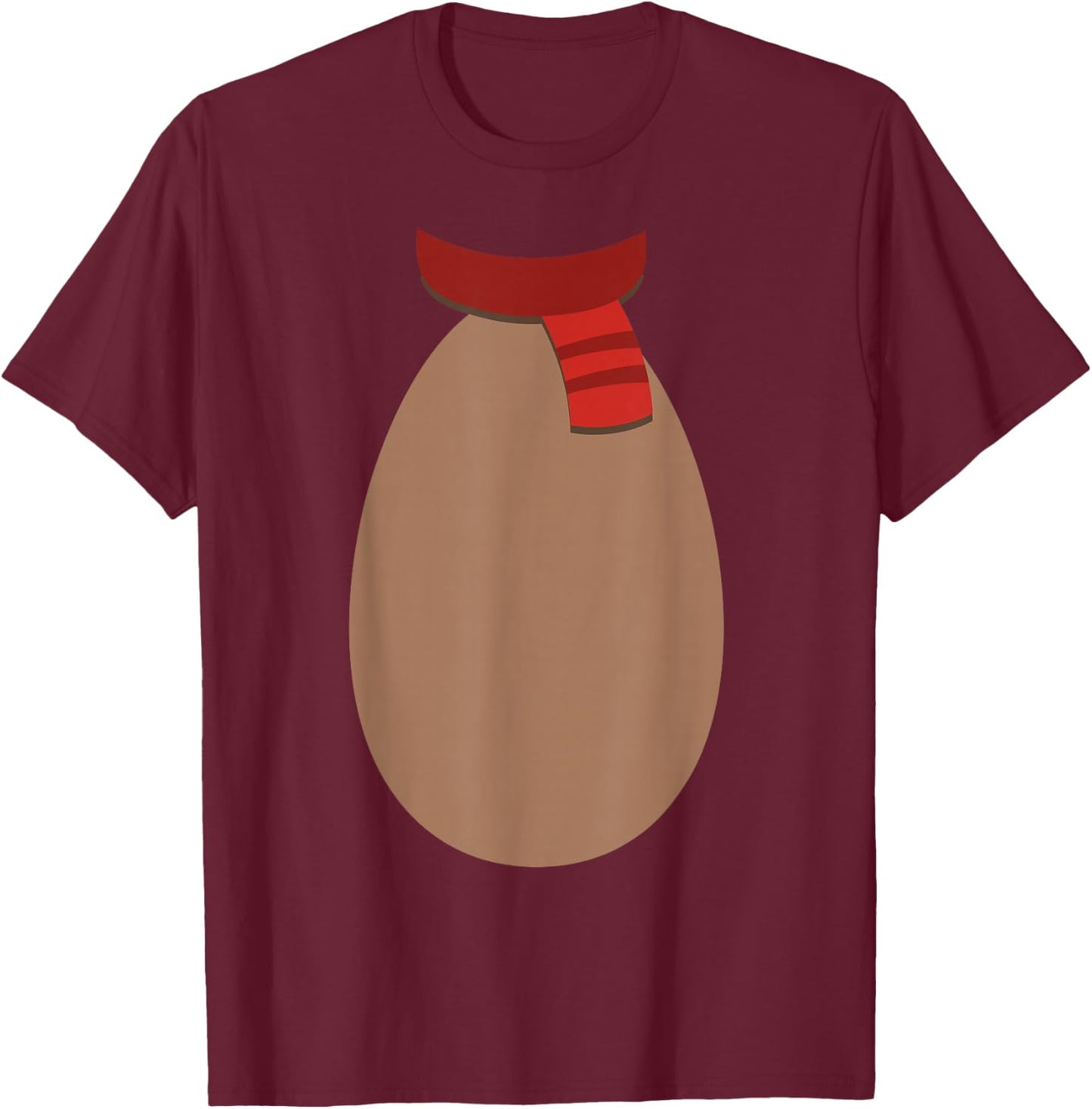 Christmas Reindeer Shirt Rudolph Red Nose Costume Fun T-Shirt - T-Shirt | Maroon