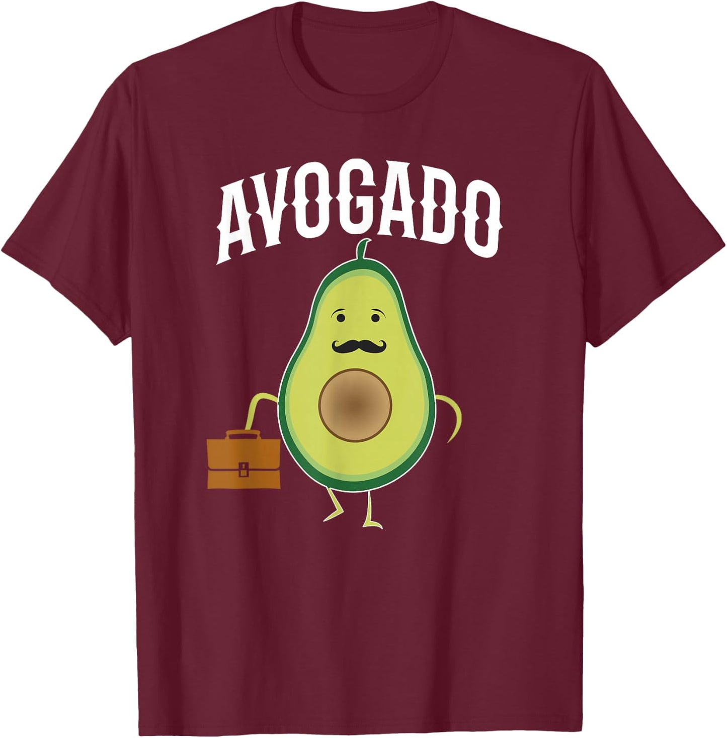 Avogado Abogado Spanish Lawyer Funny Pun Avocado Lover T-Shirt - T-Shirt | Maroon