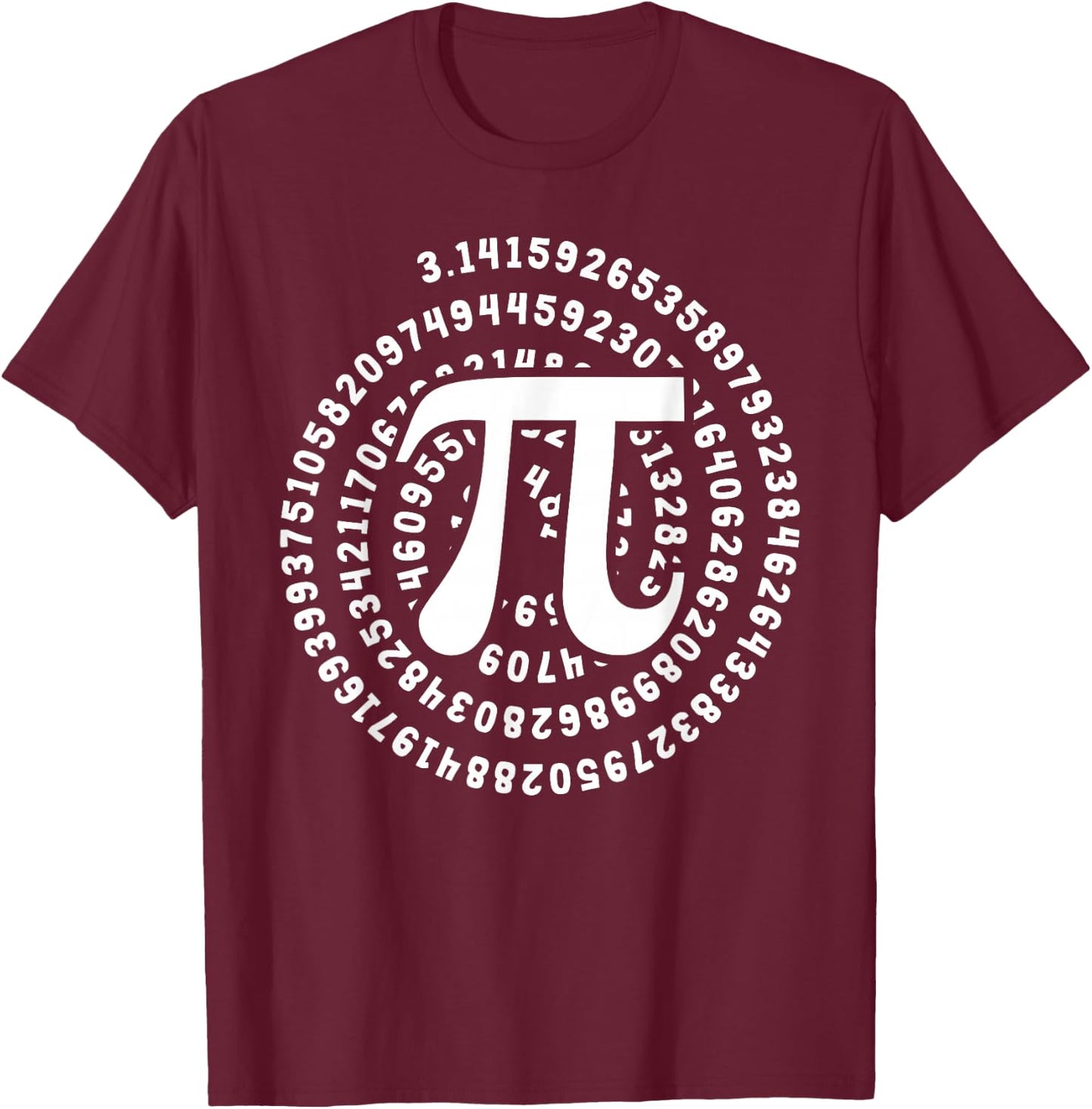 Pi Symbol 3.14 Pi Number Pi Day Teacher Math Lover Nerd Geek T-Shirt - T-Shirt | Maroon