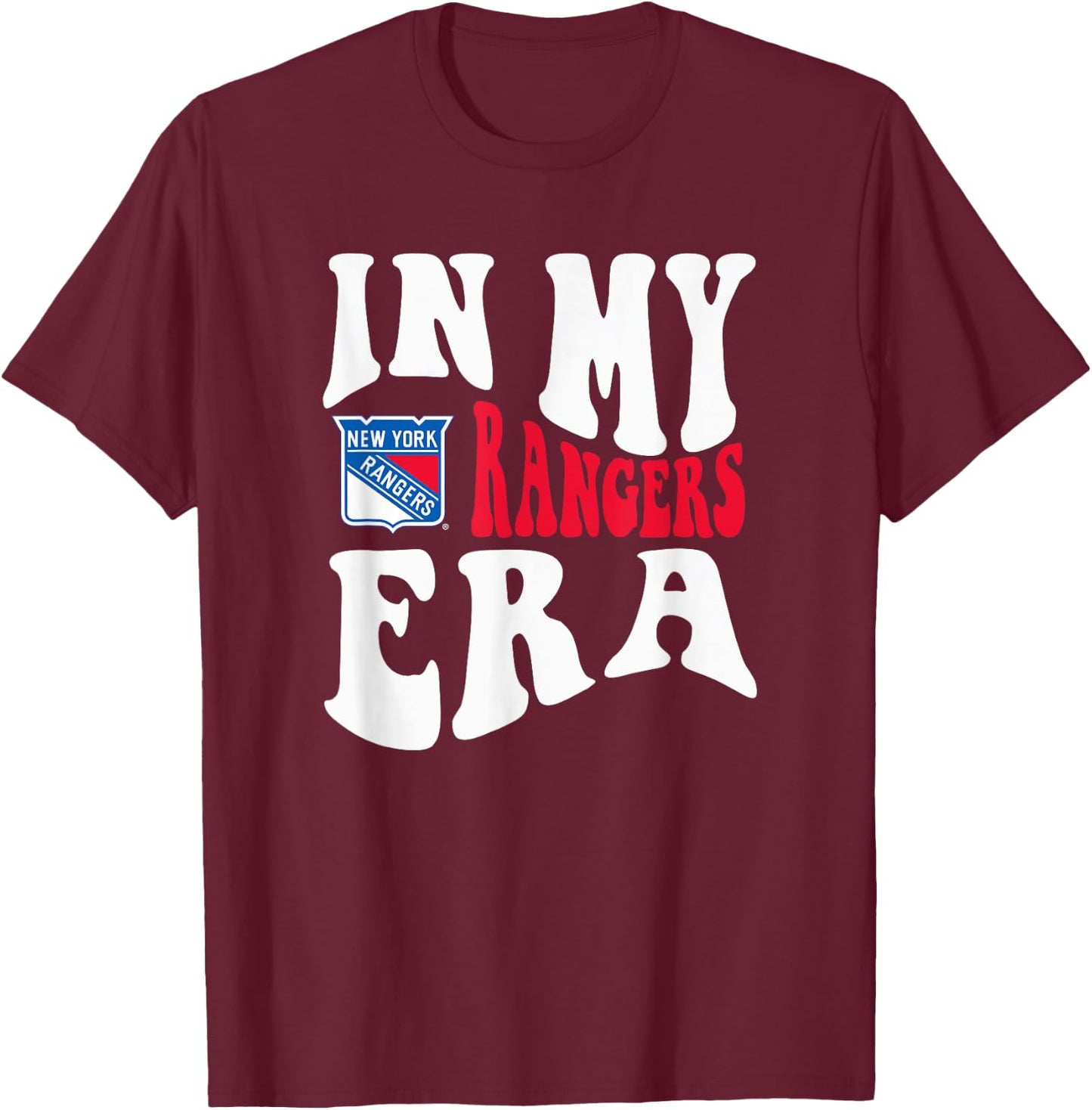 New York Rangers Era Officially Licensed T-Shirt - T-Shirt | Maroon