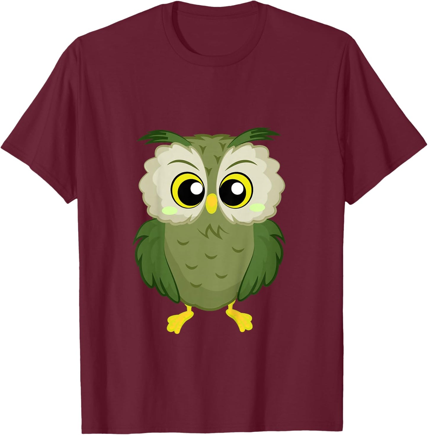 Owl Nightowl T-Shirt - T-Shirt | Maroon