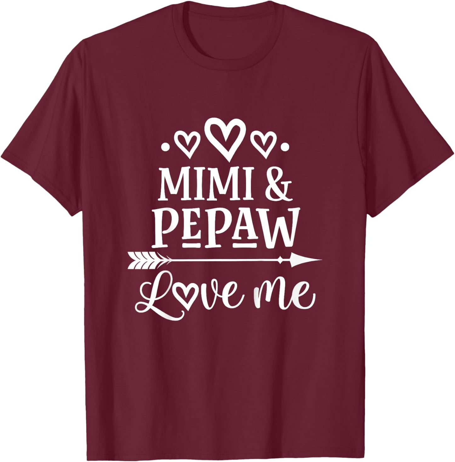 Mimi and Pepaw Love Me Granddaughter T-Shirt - T-Shirt | Maroon