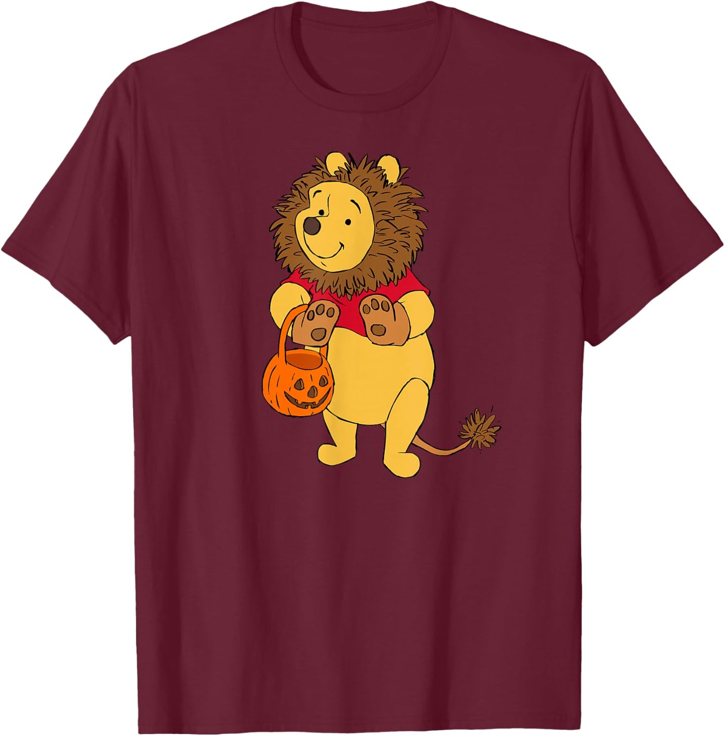 Disney - Halloween Pooh the Lion T-Shirt - T-Shirt | Maroon