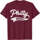 Retro Philadelphia Baseball Vintage Philly Swoosh Funny T-Shirt - T-Shirt | Maroon