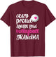Crazy Proud Always Loud Volleyball Grandma Volleyball Player T-Shirt - T-Shirt | Maroon