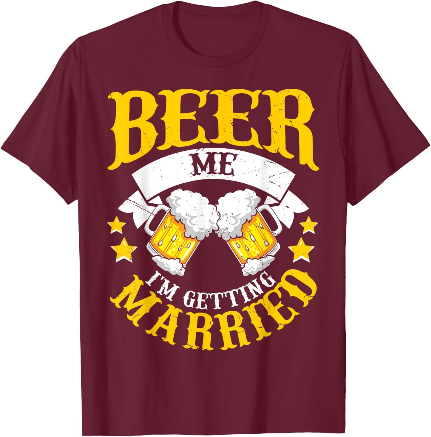 Funny Bride Groom Wedding Bachelor Bachelorette Party T-Shirt - T-Shirt | Maroon
