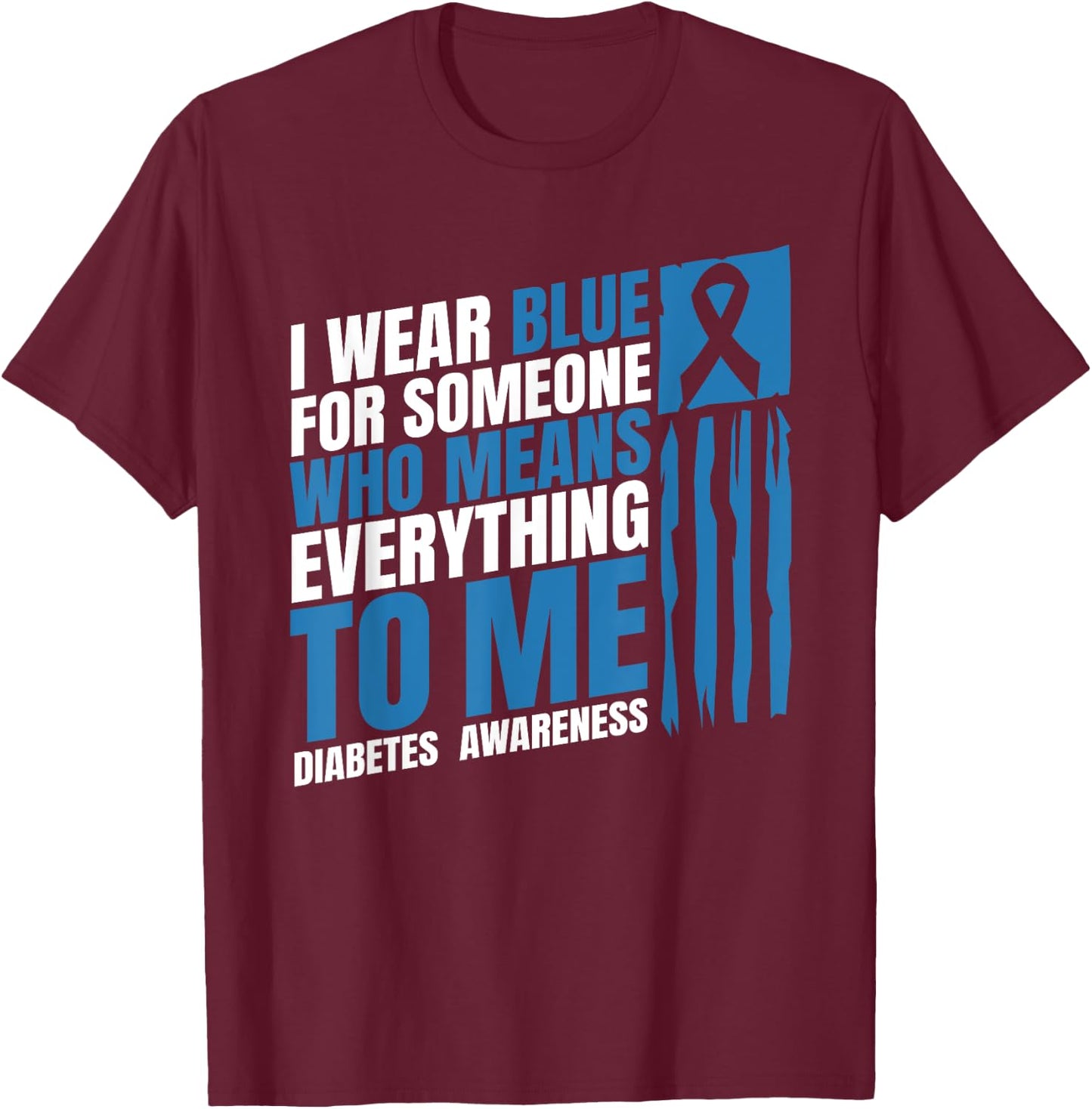 Diabetes Awareness Month Messy Bun Mother T1 T2 T-Shirt - T-Shirt | Maroon