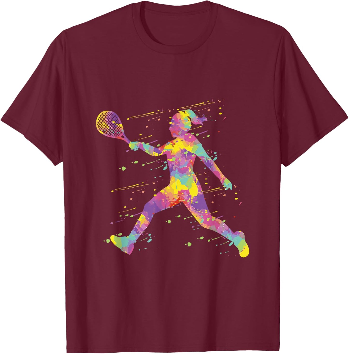 Tennis Girl's Tennis Player T-Shirt - T-Shirt | Maroon