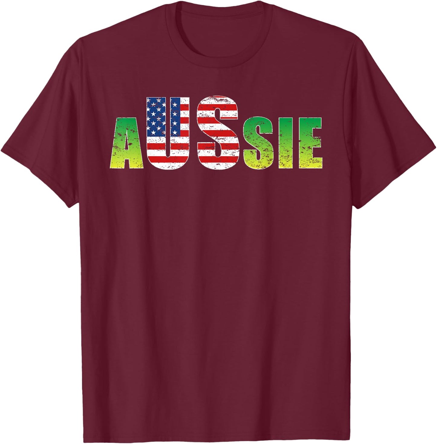 Australia United States Shirt Aussie America Lover Gift T-Shirt - T-Shirt | Maroon