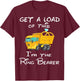 Wedding Party I'm the Ring Bearer Truck Gifts Kids T-Shirt - T-Shirt | Maroon