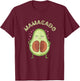Mamacado Twin Birth Pregnancy Mom Pregnant Mama Avocado T-Shirt - T-Shirt | Maroon