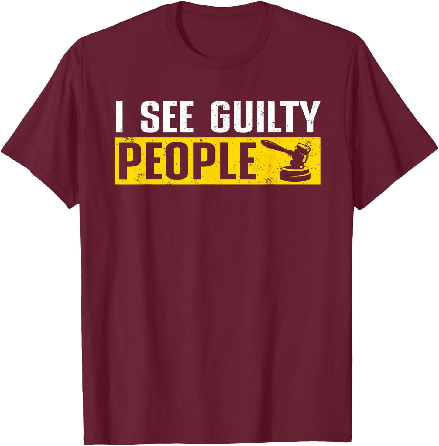 Cool Lawyer Art Men Women Prosecutor Attorney Judge Defense T-Shirt - T-Shirt | Maroon