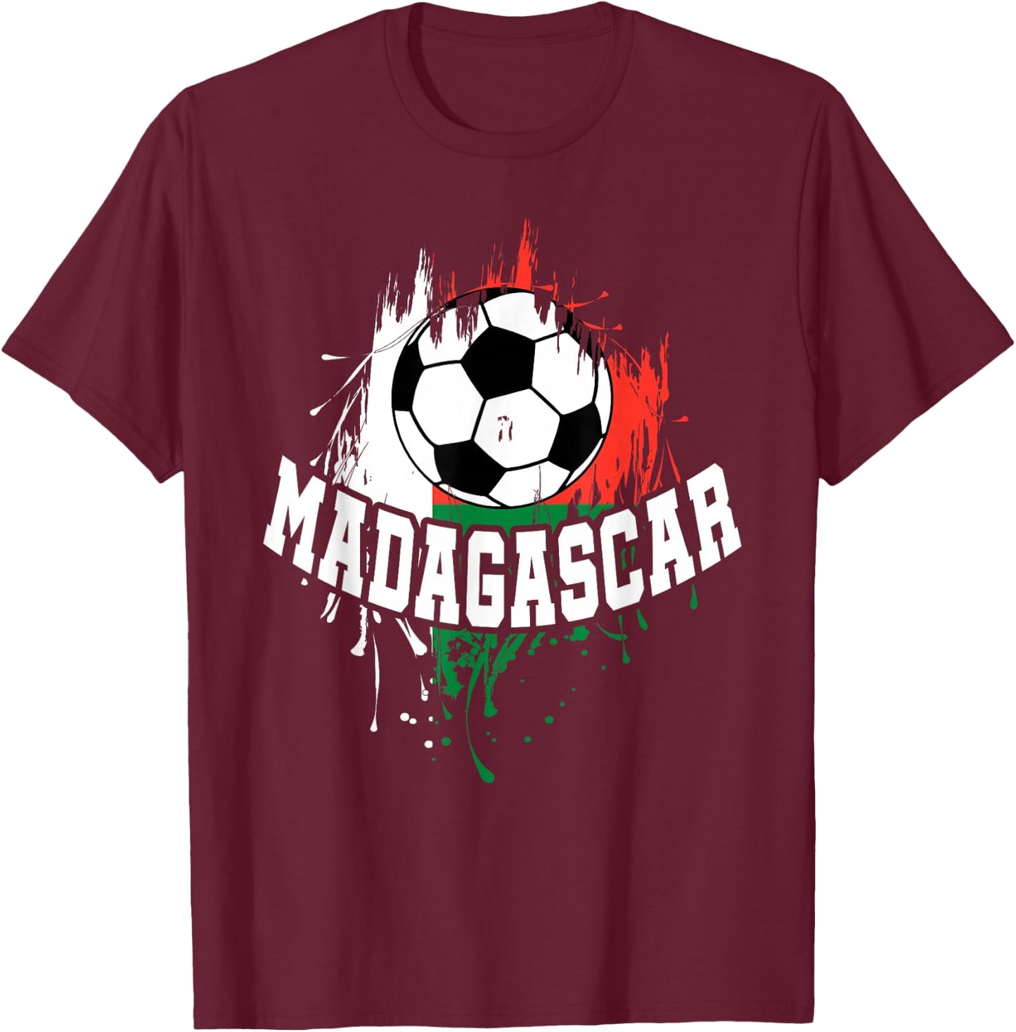 Madagascar Soccer Madagascar Football Malagasy Futbol T-Shirt - T-Shirt | Maroon