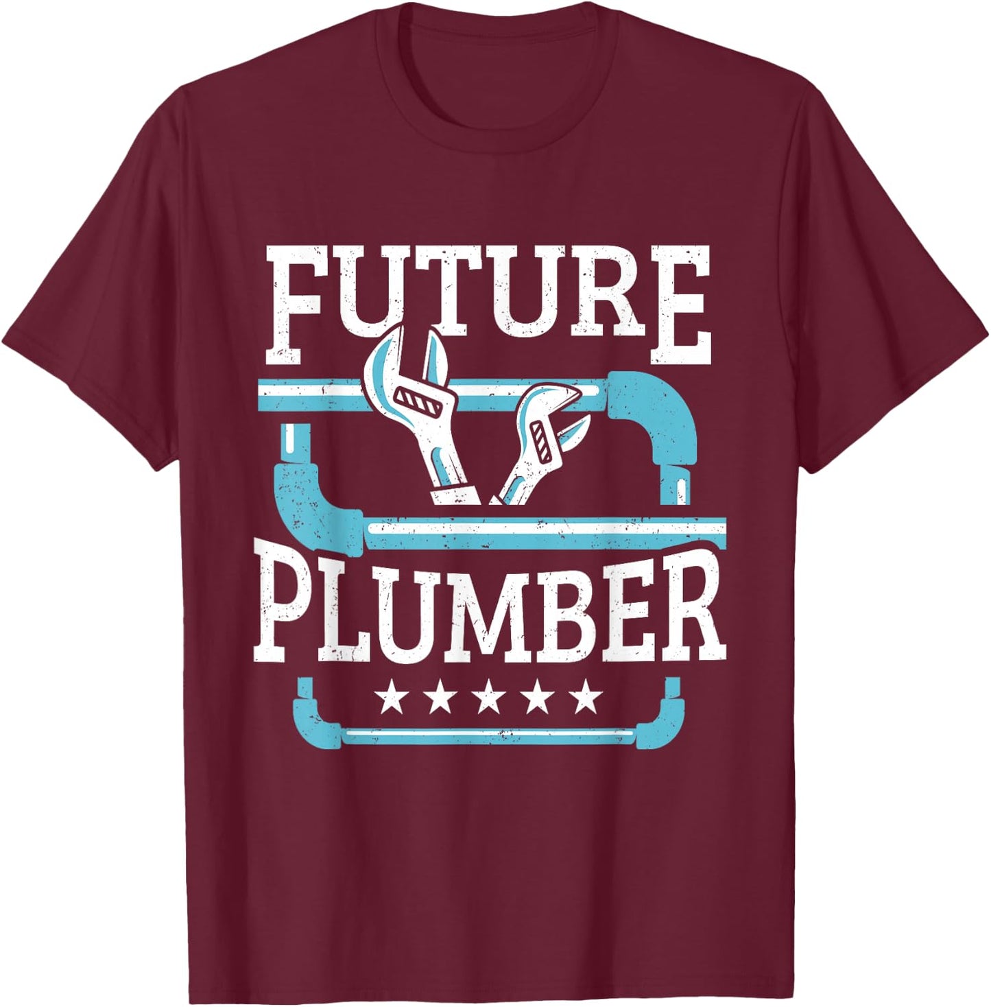 Future Plumber Child's Whistles T-Shirt - T-Shirt | Maroon