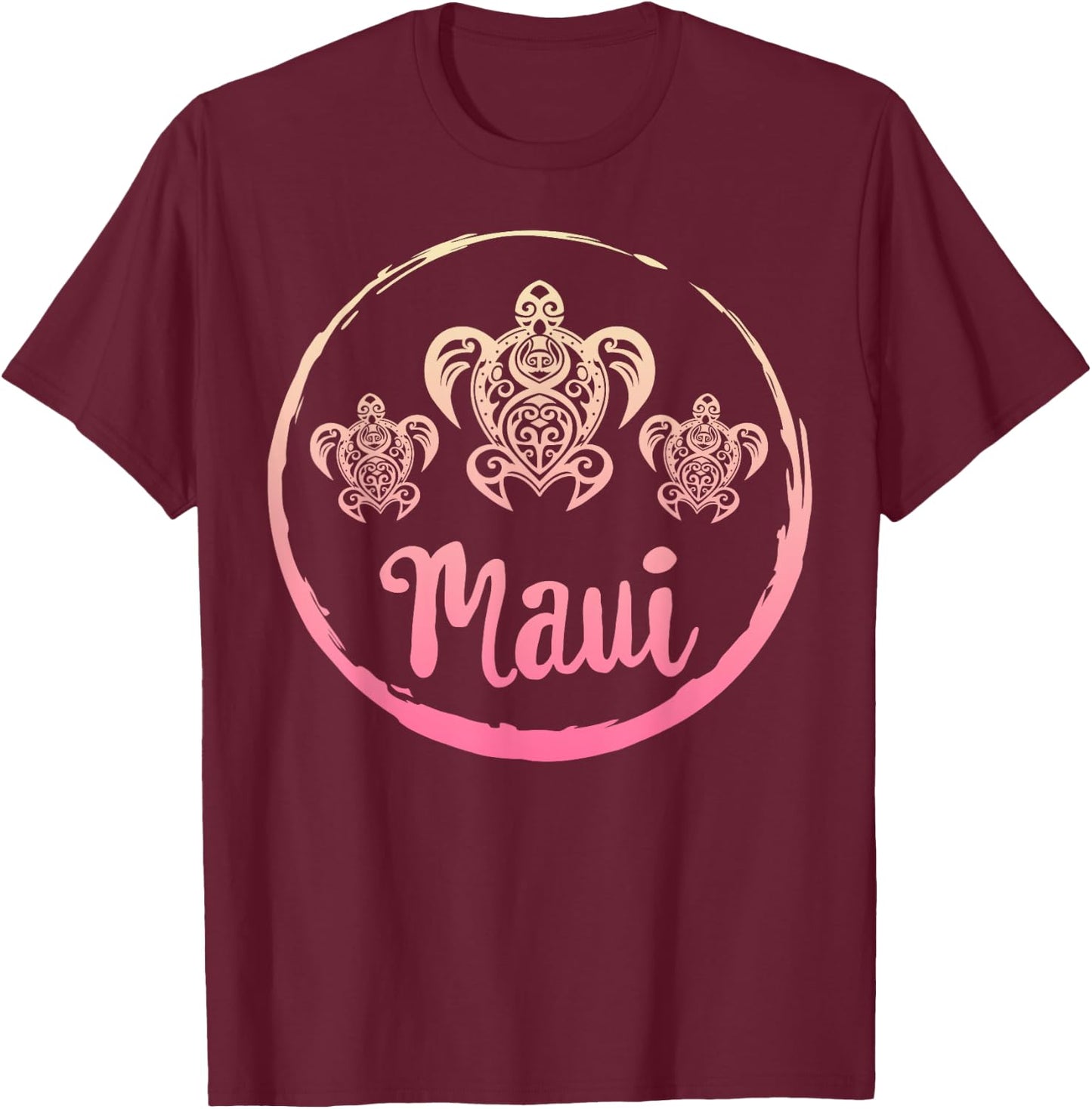 Hawaiian Sea Turtle Maui Sea Turtles Hawaiian Scuba Diving T-Shirt - T-Shirt | Maroon