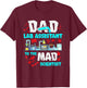Dad Lab Assistant Mad Scientist Party microscope Birthday T-Shirt - T-Shirt | Maroon