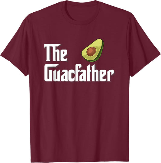 Avocado Guacamole Gift The Guacfather T-Shirt - T-Shirt | Maroon