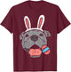 Easter Pitbull Bunny Face Pittie Dog Lover Men Women Kids T-Shirt - T-Shirt | Maroon