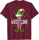 The Wrestling Elf Family Matching Group Christmas T-Shirt - T-Shirt | Maroon