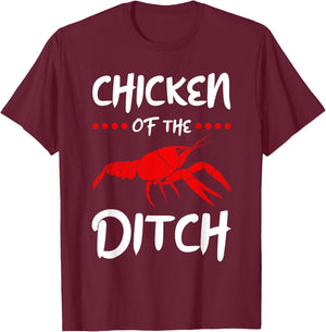 Chicken Of The Ditch Pescatarian Freshwater Crab Crawfish T-Shirt - T-Shirt | Maroon