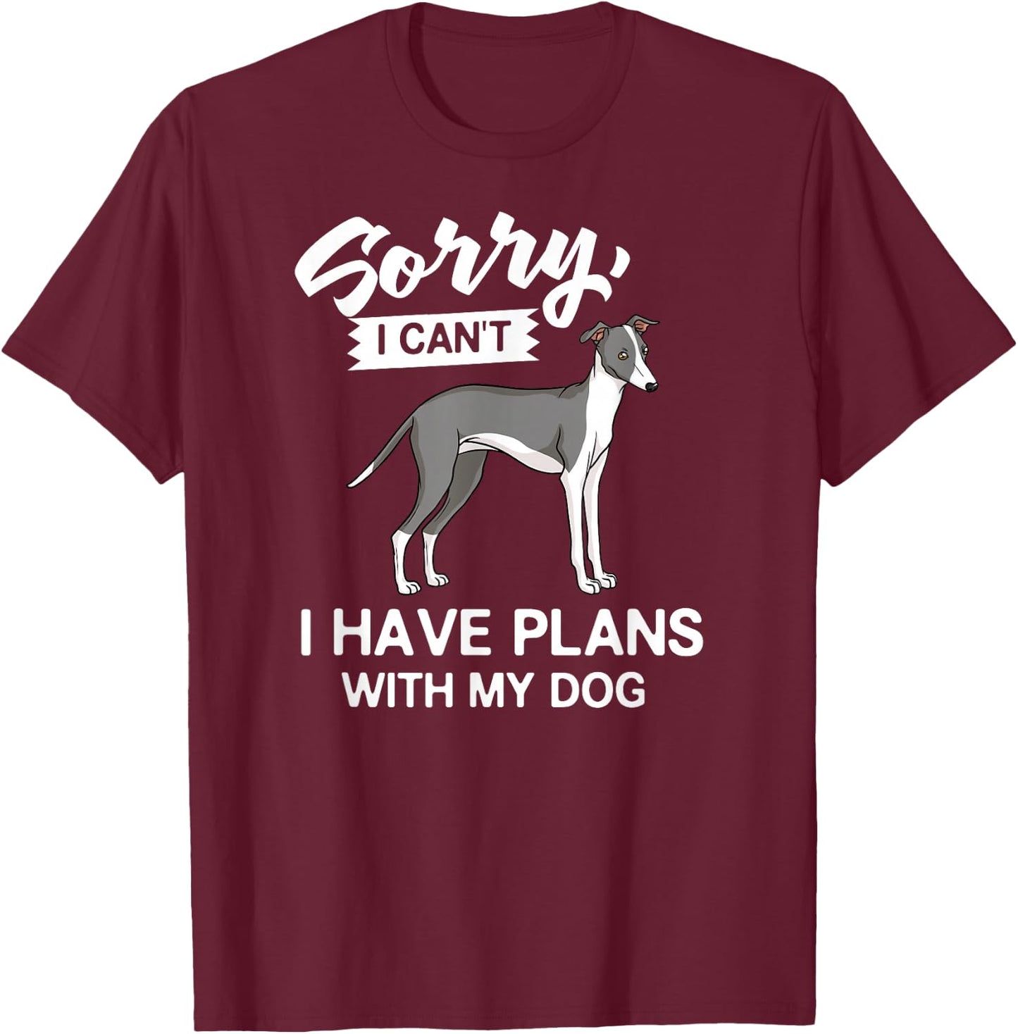 Italian Greyhound Dog Puppies Owner Lover T-Shirt - T-Shirt | Maroon