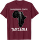 Vintage Sunset Elephant Safari Ngorongoro Crater Tanzania T-Shirt - T-Shirt | Maroon